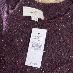 NWT Ann Taylor Loft speckle pullover sweater L